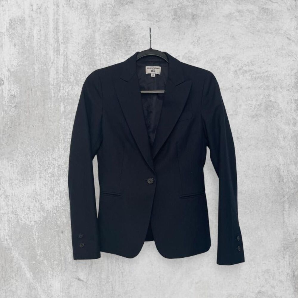 Uniqlo x Ines de la Fressange Black Blend Tailored Blazer Women’s XS Parisian